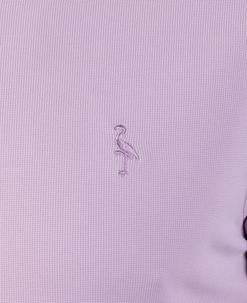 Men's Micro Grid Textured Performance Polo Shirt