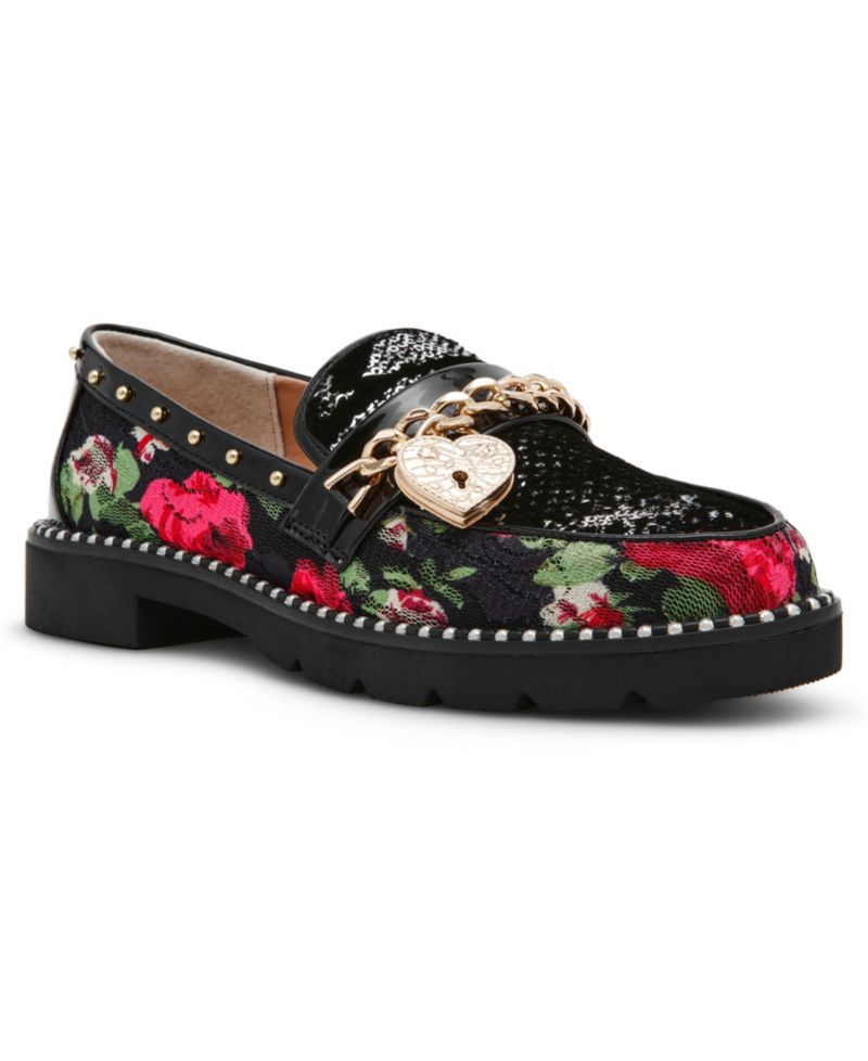 Women's Alfie Embellished Platform Round-Toe Loafers