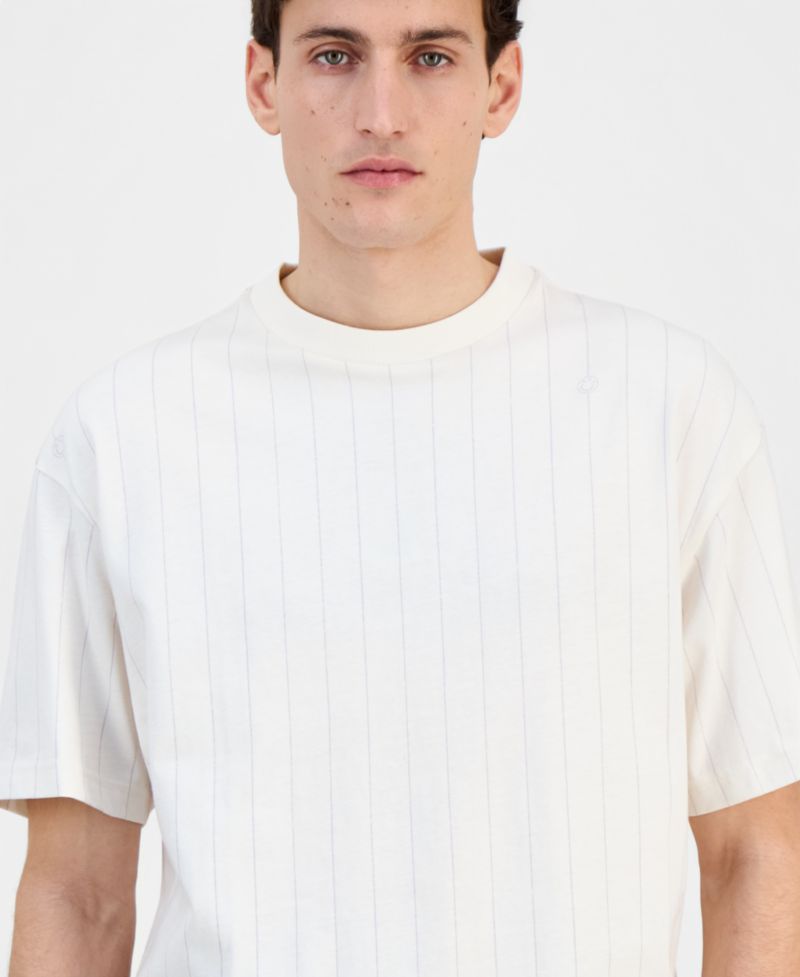 Men's Cotton Striped Crewneck T-Shirt