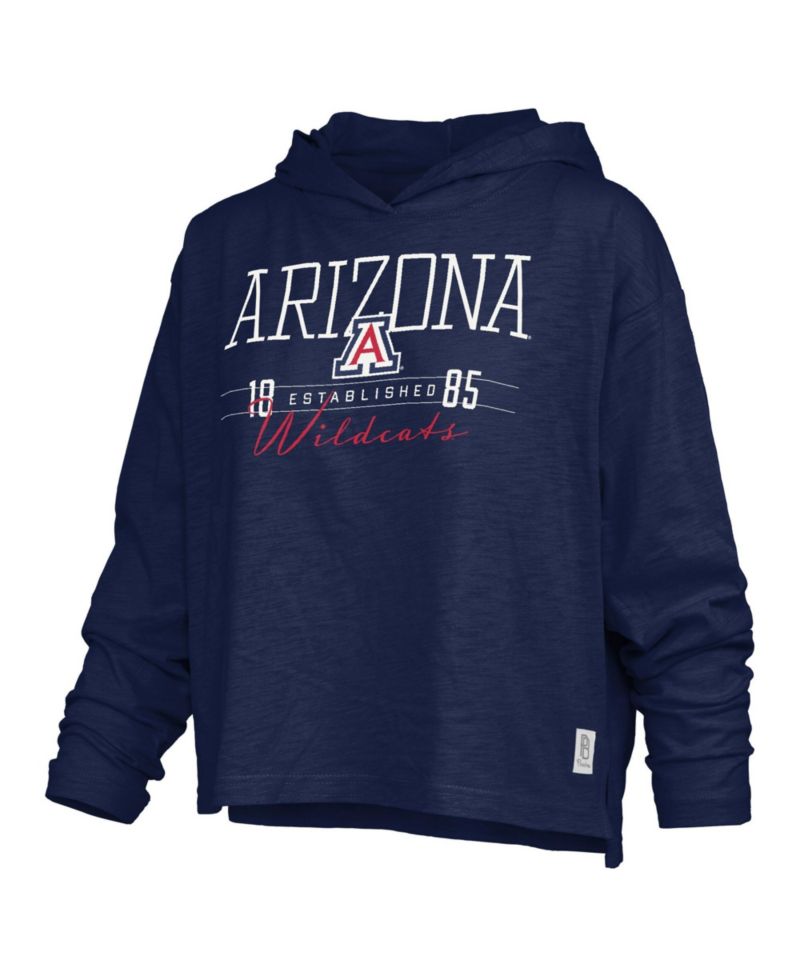 Women's Arizona Wildcats Castillo Hooded Oversized Slub Long-Sleeve Graphic T-Shirt