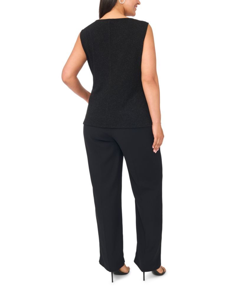 Plus Size Cowl Shirred Waist Top