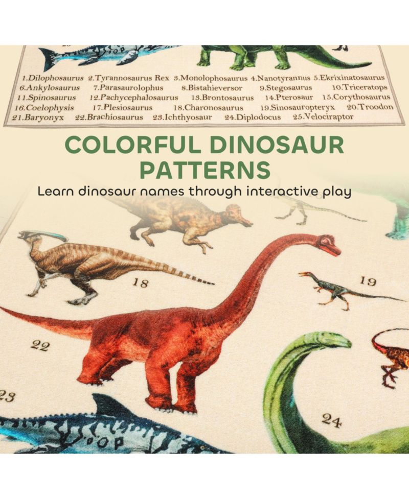 Dinosaur Pattern Play Mat, 78.7" x 59.1"