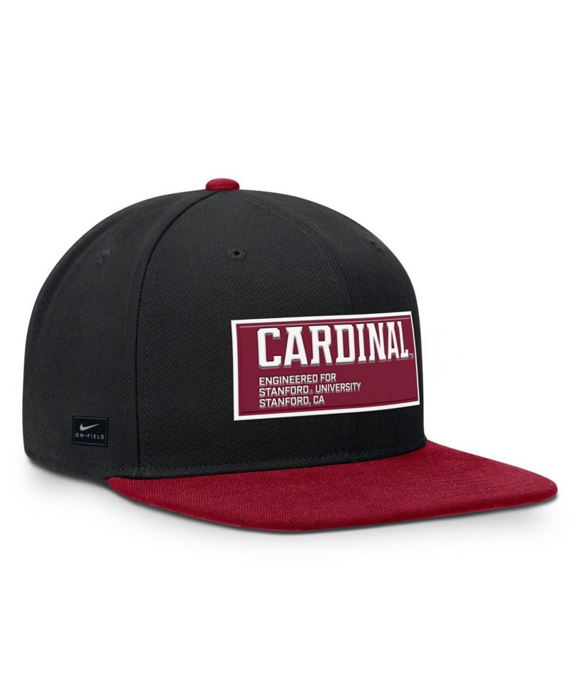 Men's Black/Cardinal Stanford Cardinal 2025 On-Field Patch Pro Dri-FIT Snapback Hat