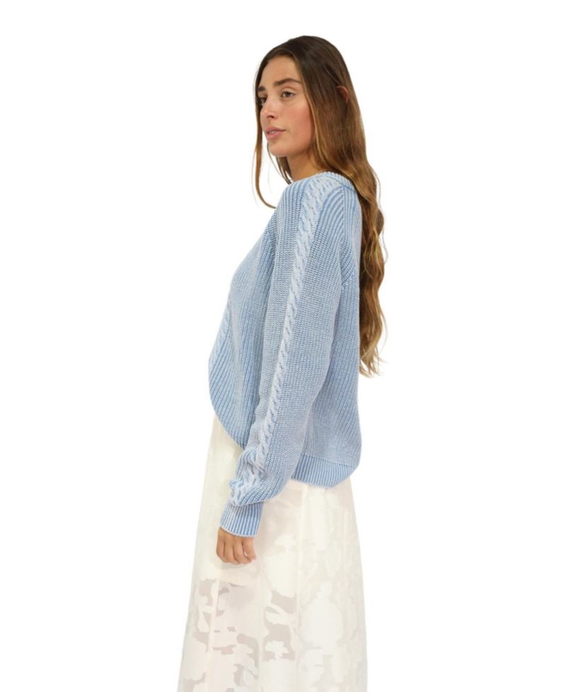 Women's Hudson Street Cable-Knit Crewneck Sweater