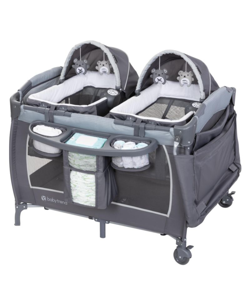 Baby Lil Snooze Deluxe III For Twins - Cozy Grey