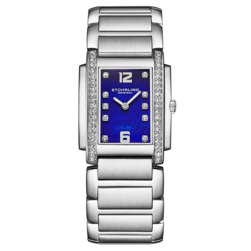 Women s 4089.2 Serafine Rectangular Quartz Watch, Mother-of-Pearl Dial & Swarovski Crystal Bezel