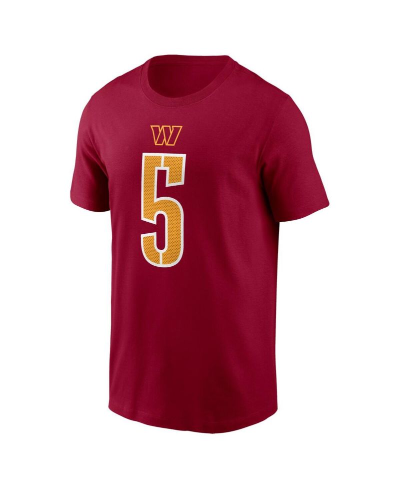 Men's Jayden Daniels Burgundy Washington Commanders 2024 NFL Draft First Round Pick Name & Number T-Shirt