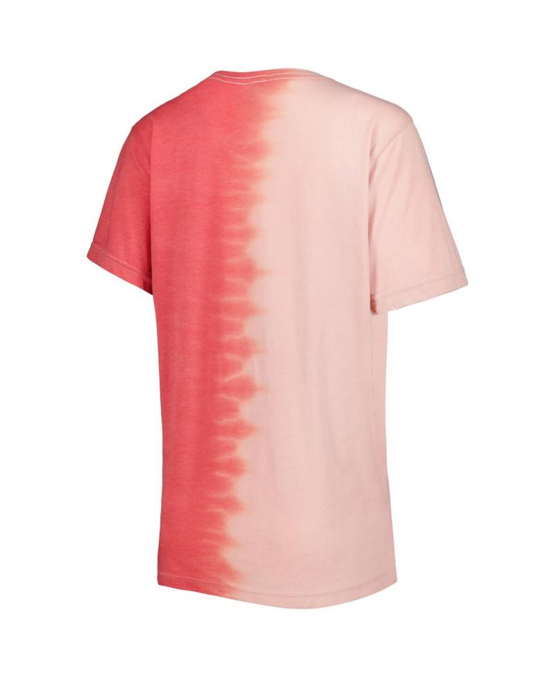 Women's Red Wisconsin Badgers Find Your Groove Split-Dye T-shirt