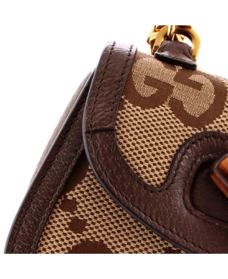 Mini Bamboo 1947 Top Handle Bag Jumbo GG Canvas