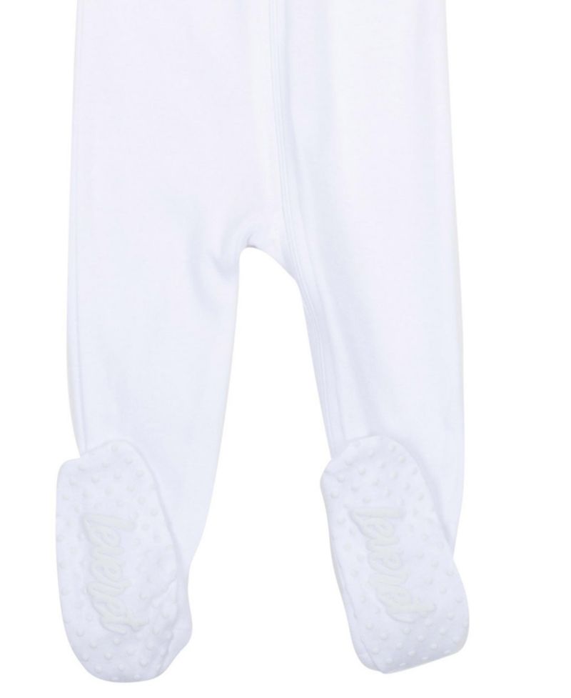 Toddler Matching Family One Piece Footed Cotton Long Sleeve Solid Color Pajamas 2T-5T