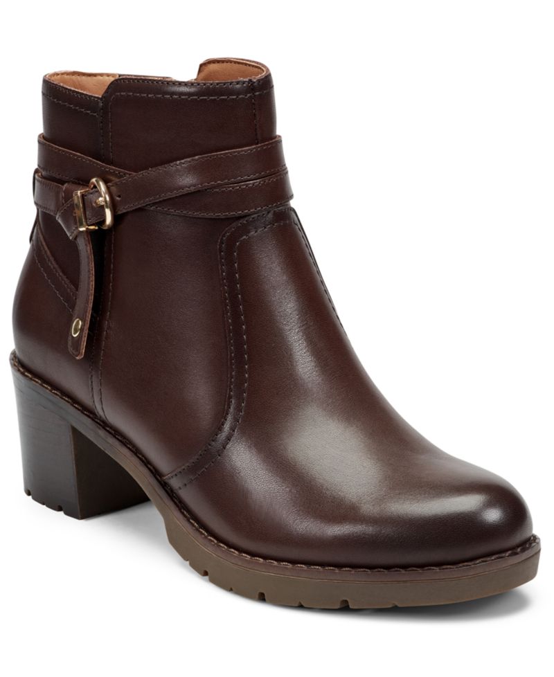 Women's Carter eFlex Buckle Strap Block Heel Booties