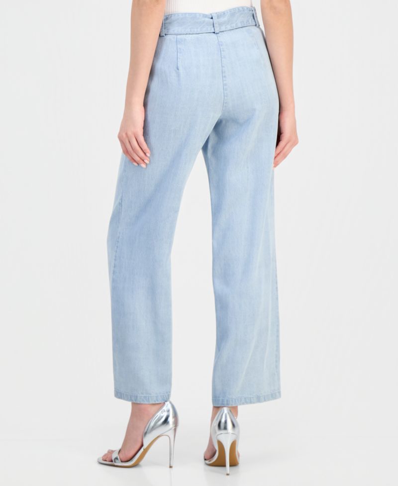 Women's Belted Wide-Leg Pants
