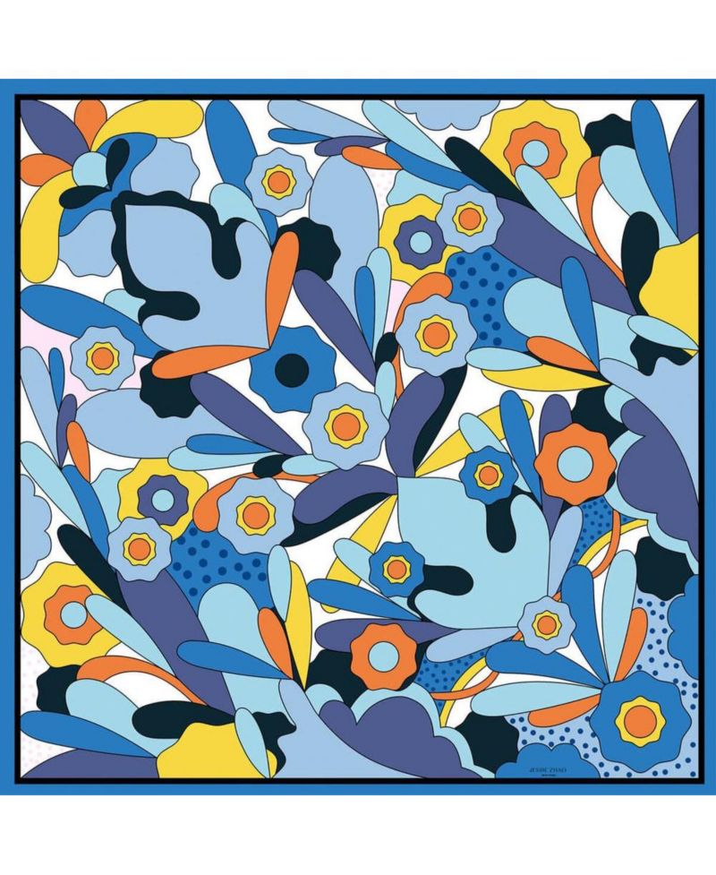 Silk Bandana Scarf Of Ocean Imagination