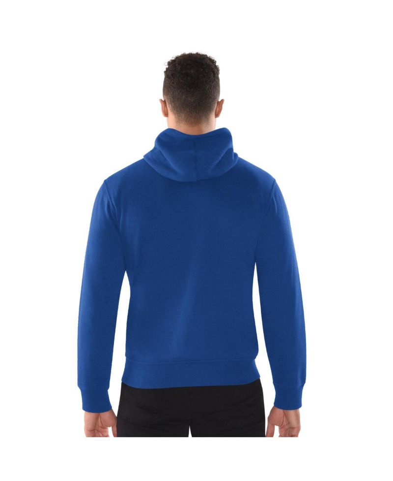 Men's Royal Los Angeles Rams Distressed Classic Full-Zip Hoodie