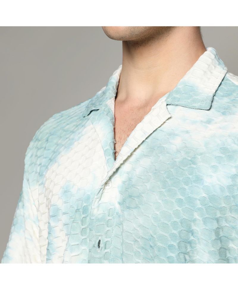 Men's Multicolour Tie-Dye Honeycomb Shirt