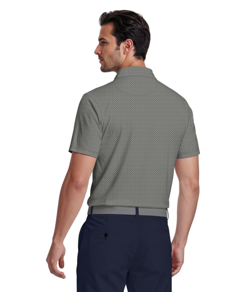 Мужская жаккардовая рубашка поло для гольфа Micro Argyle с коротким рукавом