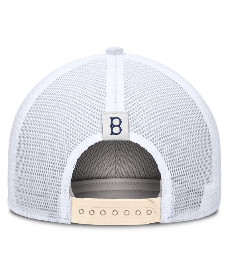 Men's Natural Brooklyn Dodgers Cooperstown Collection Dri-FIT Rise Trucker Adjustable Hat