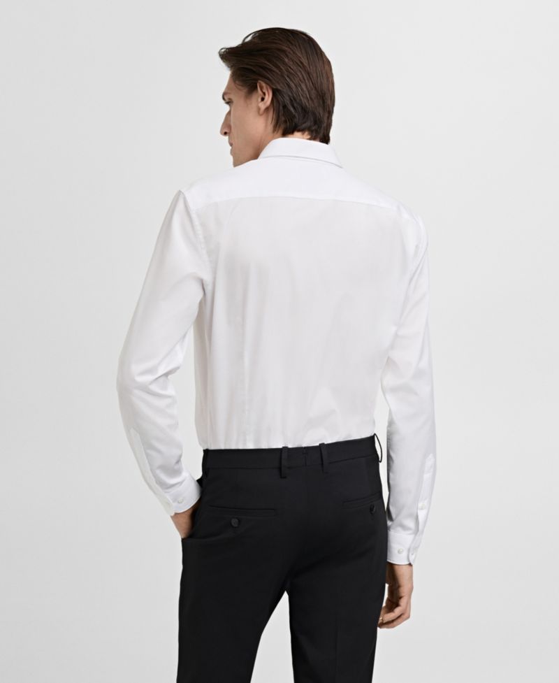 Men's Slim-Fit Cotton Poplin Dress Shirt