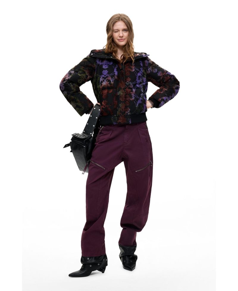 Women's Short Padded flocked Coat