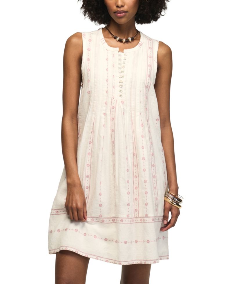 Women's Pintuck Sleeveless Mini Dress