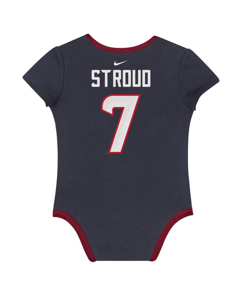 Baby Boys and Girls 3-pack C.J. Stroud Houston Texans Name & Number Bodysuit Set