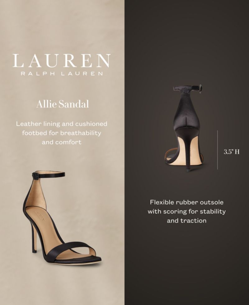 Women's Allie Pav&eacute;-Buckle Satin Sandals