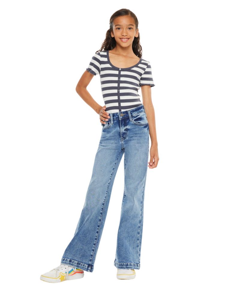 Big Girls Glen High Rise Wide Flare Jeans