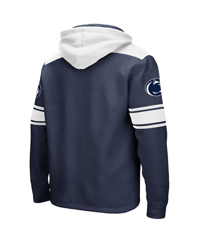 Men's Navy Penn State Nittany Lions Big & Tall Hockey Lace-Up Pullover Hoodie