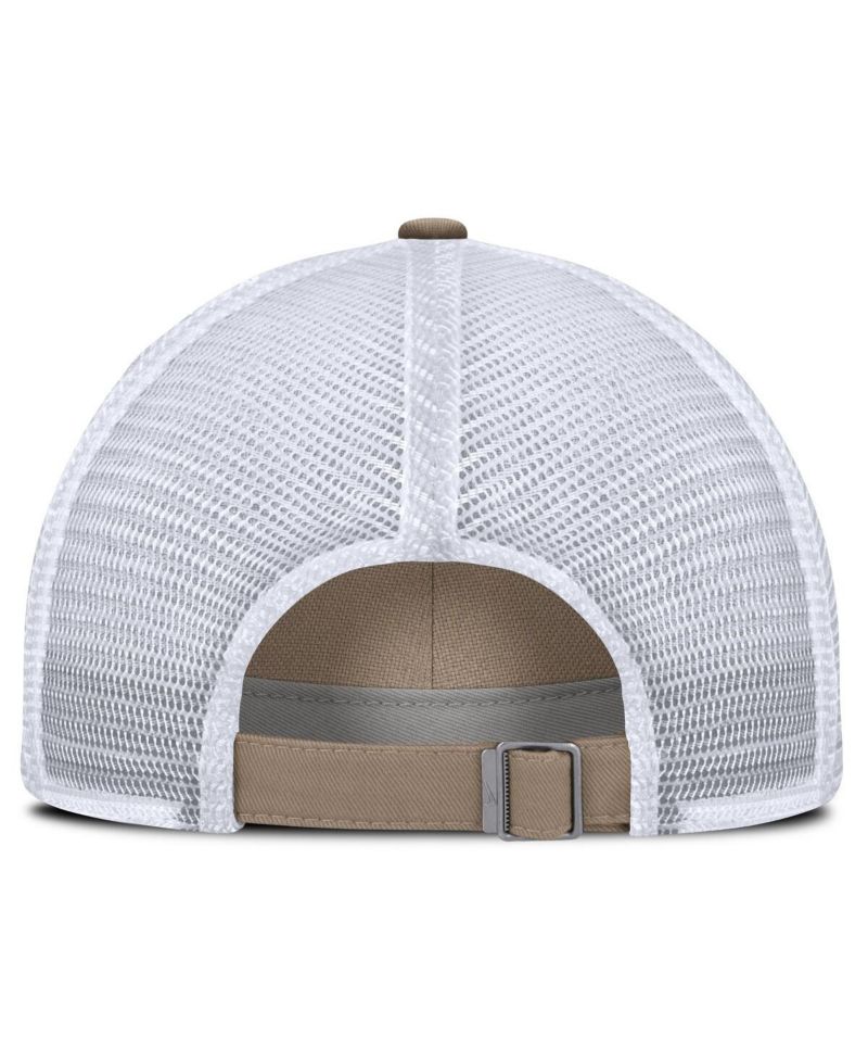 Men's and Women's Khaki/White Houston Astros Club Trucker Adjustable Hat