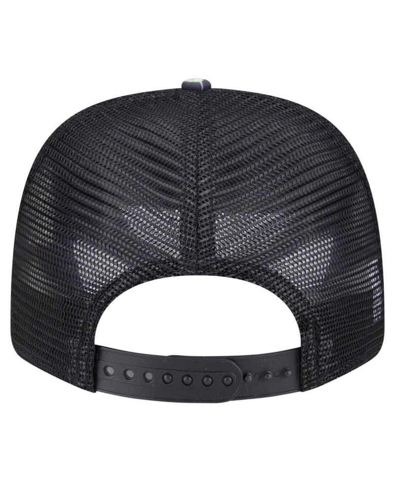 Men's Navy/Black San Francisco 49ers Adventure Drinks Pattern 9SEVENTY Stretch Snap Hat