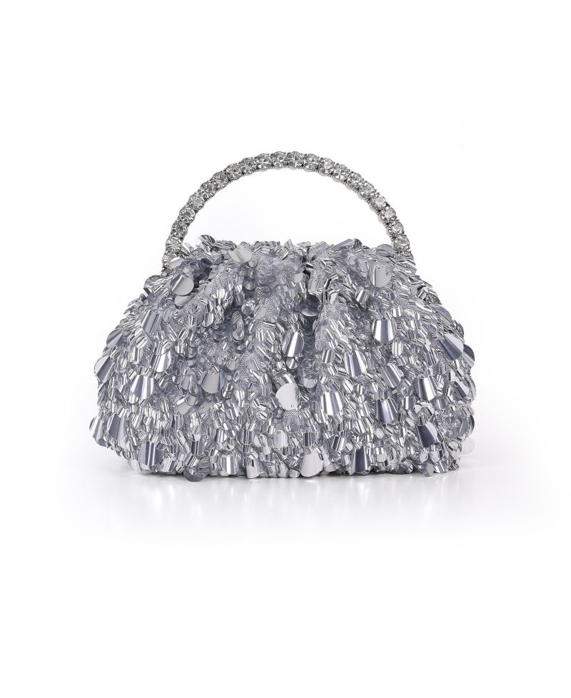 Women's Remy Mixed Sequin Pouch Clutch