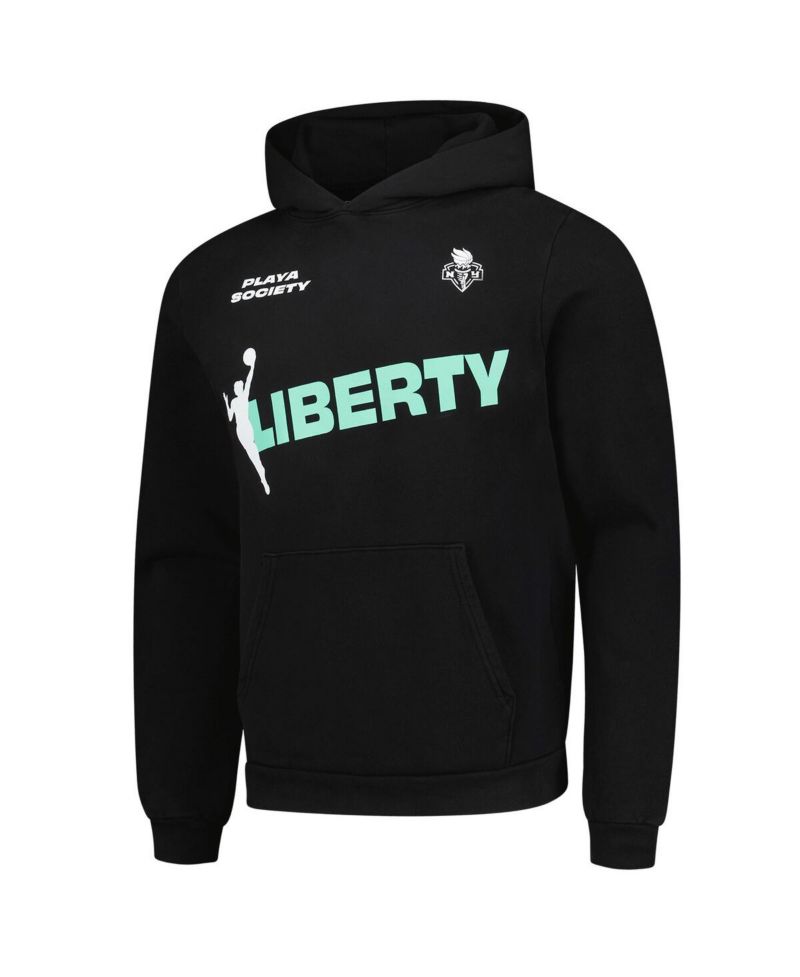 Men's and Women's Black New York Liberty Team Pullover Hoodie