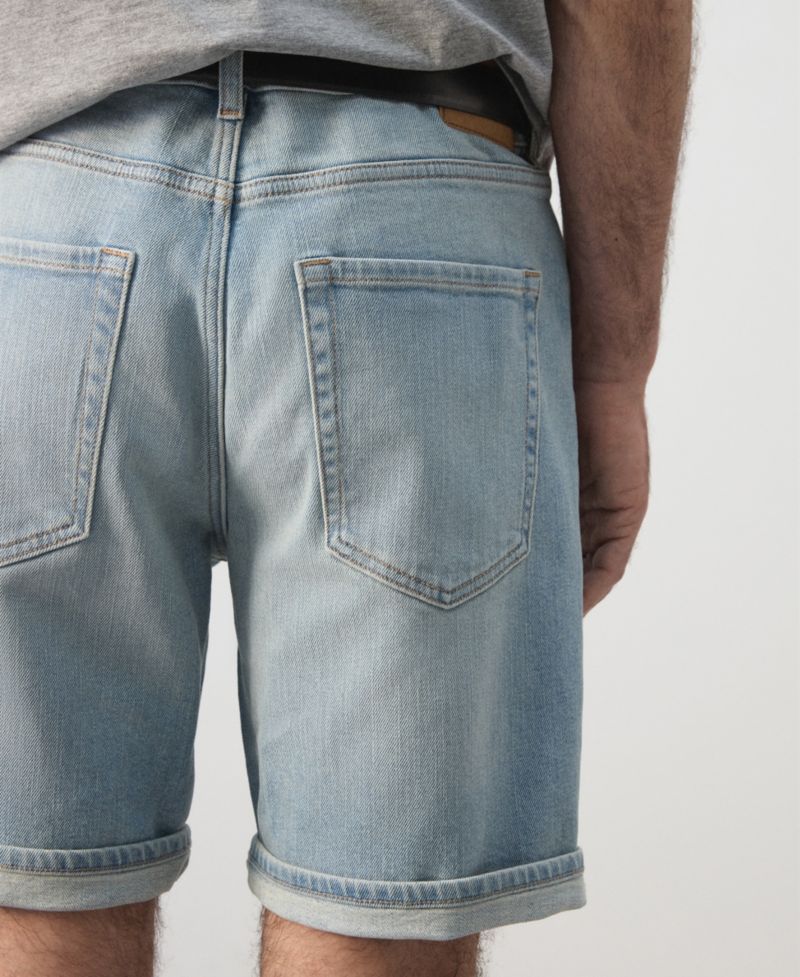 Men's Slim-Fit Denim 9.45" Bermuda Shorts