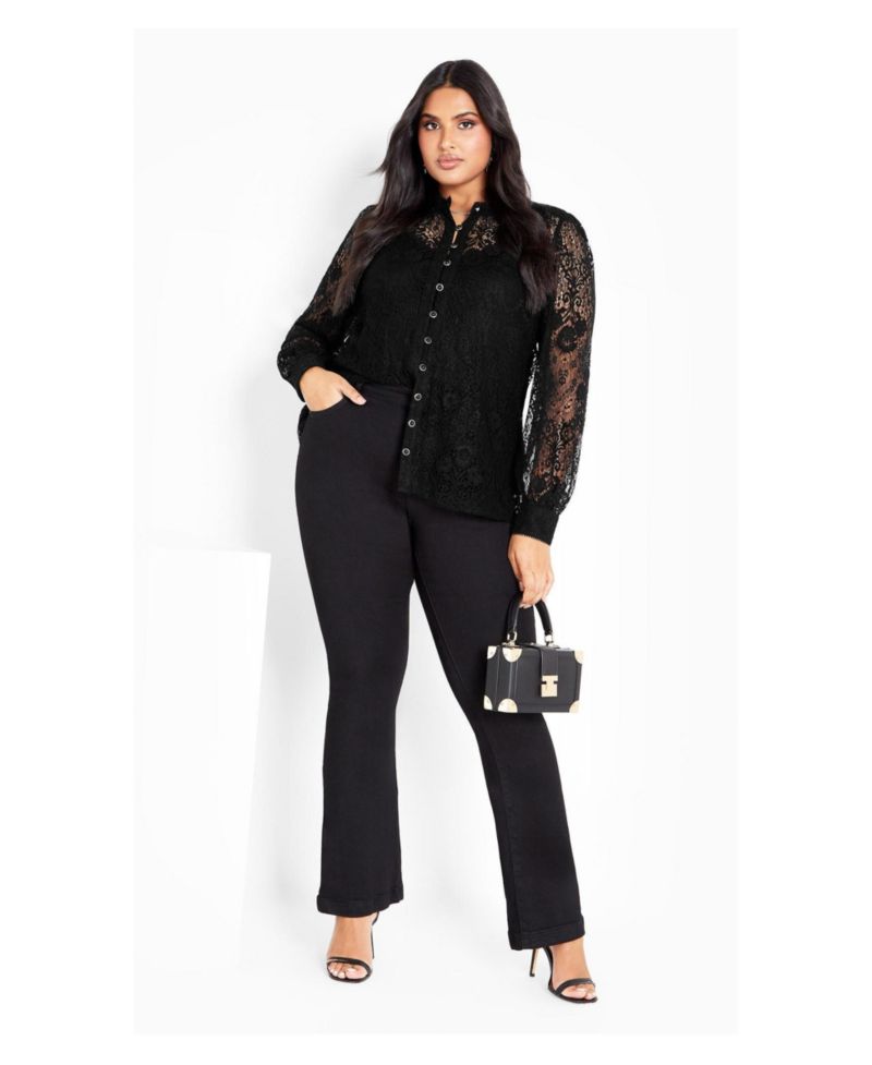 Women's Plus Size Jade Lace Shirt