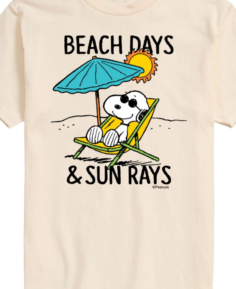 Men's Peanuts Beach Days Sun Ray Short Sleeve T-Shirt
