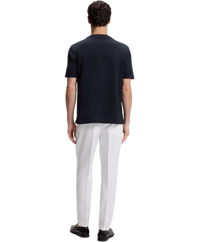 Men's Cotton Regular-Fit Jacquard Structure T-Shirt