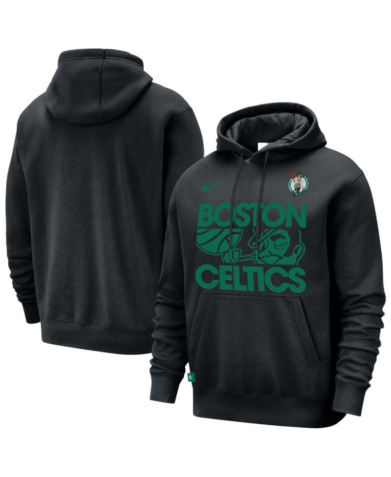 Men's Black Boston Celtics Courtside Club Pullover Hoodie