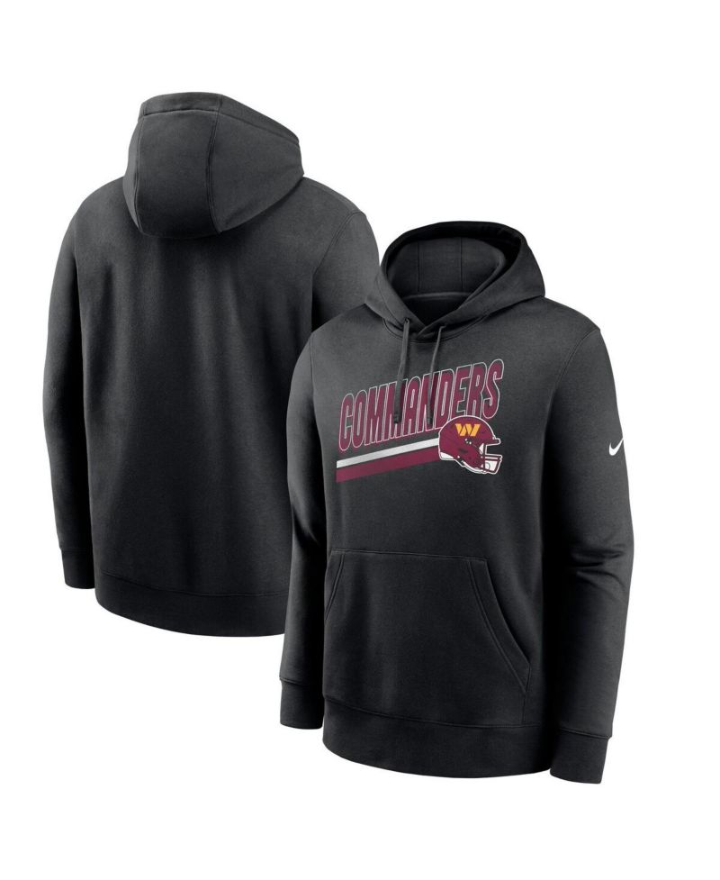 Men's Black Washington Commanders Club Fleece Pullover Hoodie