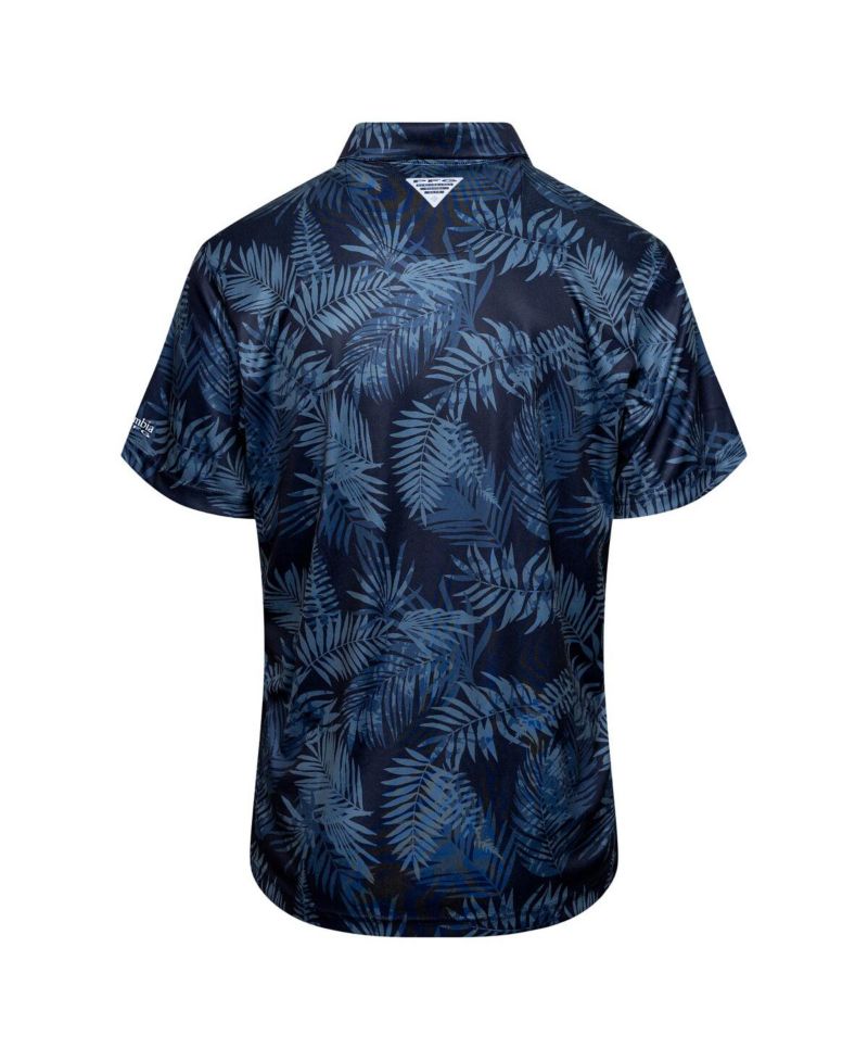 Men's Navy Dallas Cowboys PFG Super Terminal Tackle Omni-Shade Polo