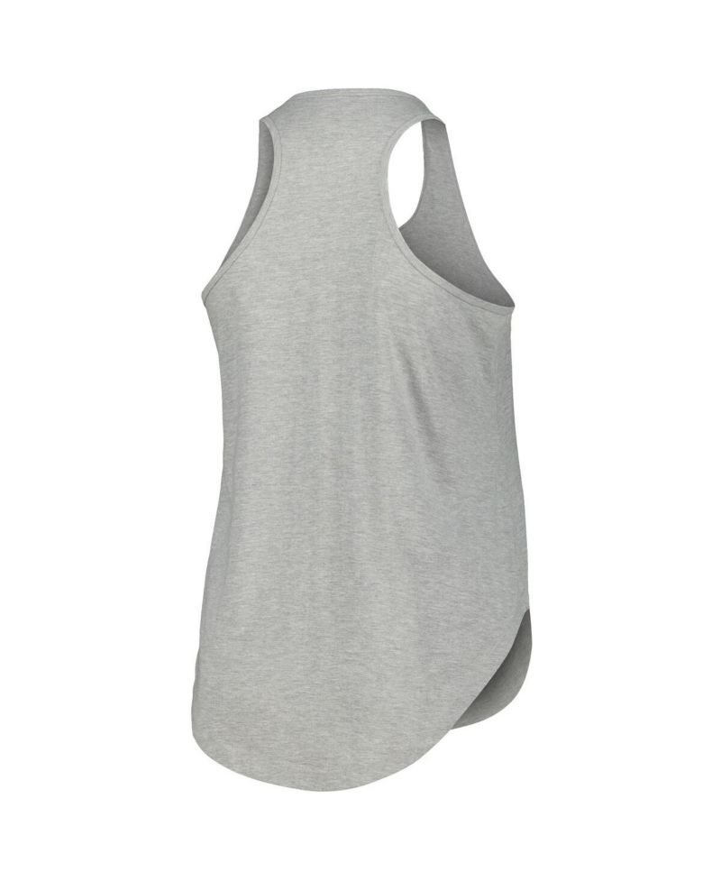 Women's Heather Gray Kentucky Wildcats Arch Logo Racerback Scoop Neck Tank Top