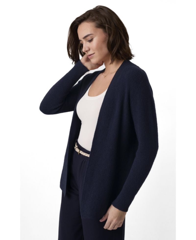 Women's Longline Ribbed Cardigan