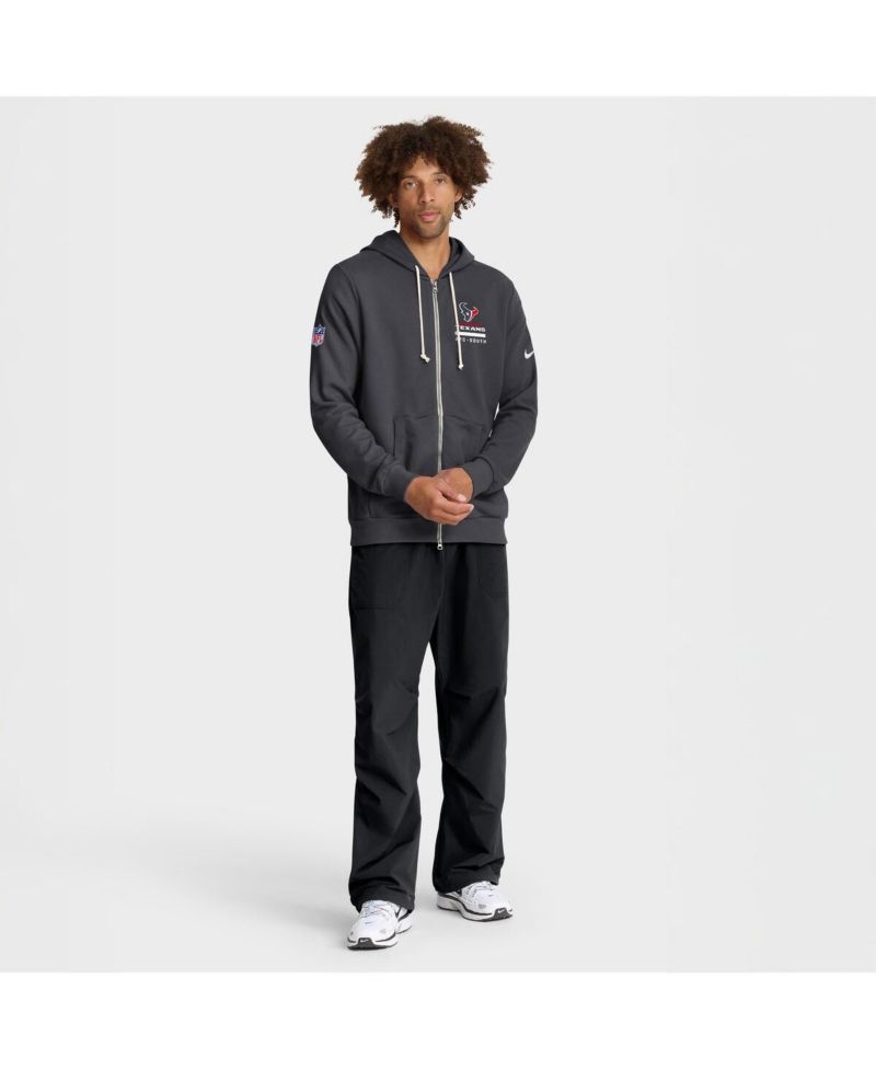 Men's Anthracite Houston Texans Sideline Standard Issue Utility Player Dri-FIT Full-Zip Hoodie