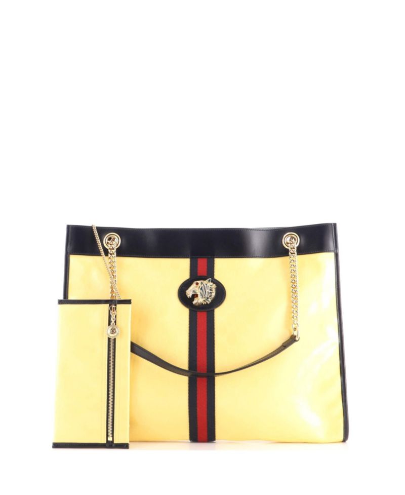 Rajah Large GG Coated Canvas Chain Tote