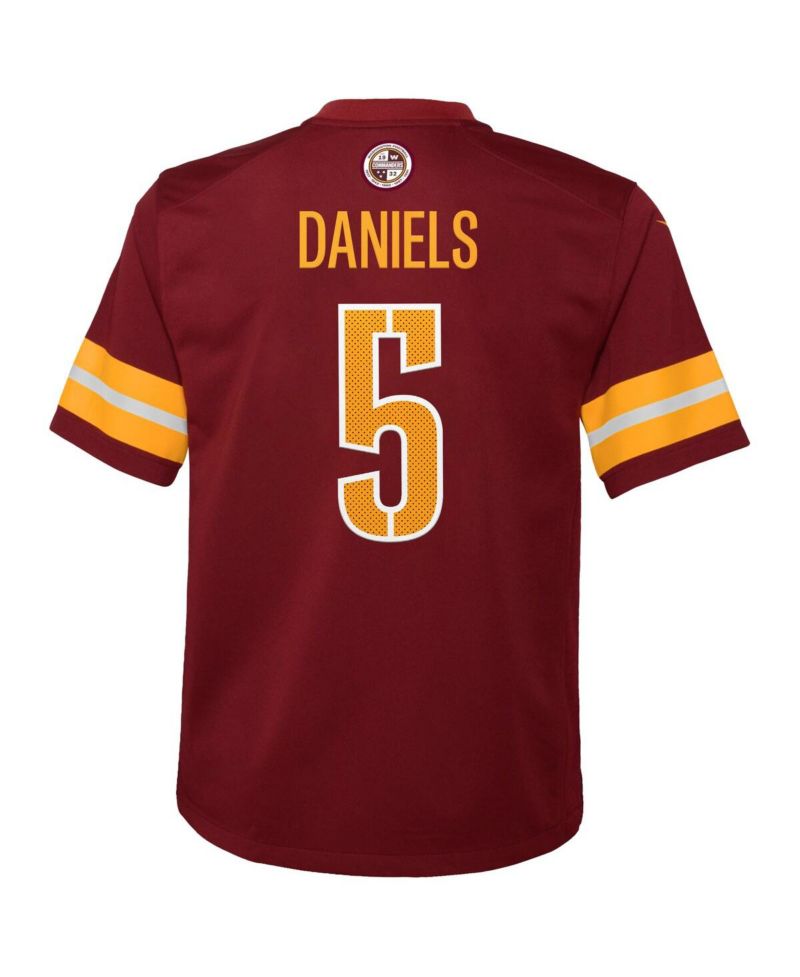 Big Boys and Girls Jayden Daniels Burgundy Washington Commanders 2024 NFL Draft First Round Pick Player Game Jersey
