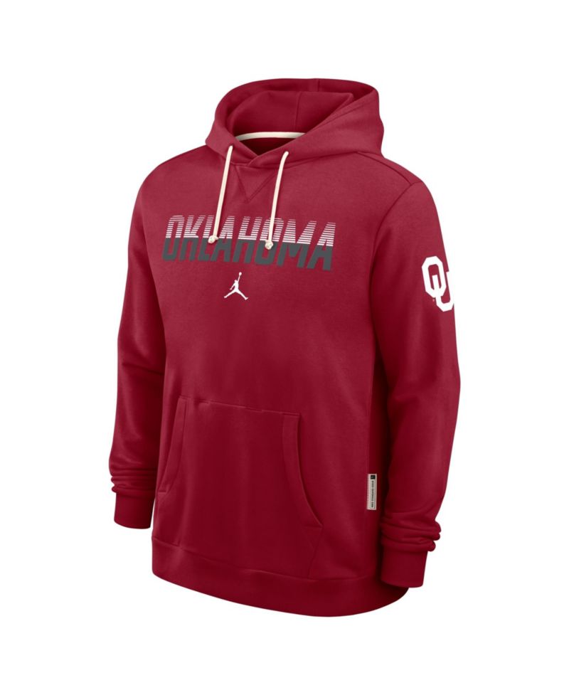 Men's Crimson Oklahoma Sooners 2026 Sideline Standard Issue Dri-FIT Hoodie