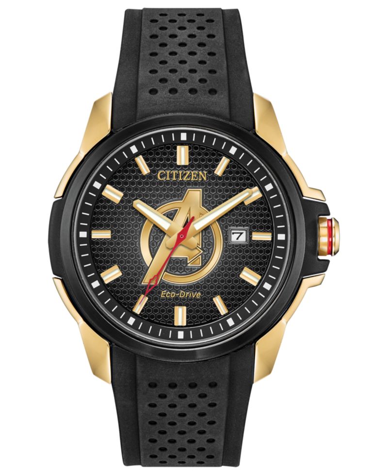 Avengers Black Strap Watch 45mm