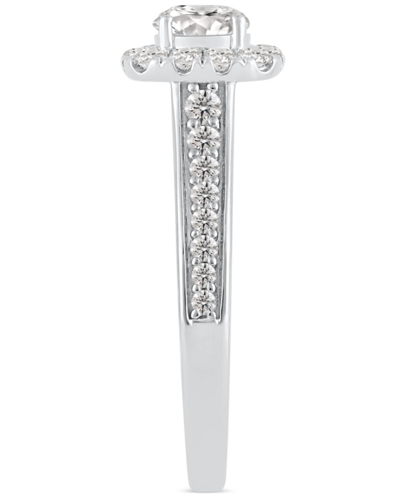 Diamond Halo Engagement Ring (1 ct. t.w.) in 14k White Gold or 14k Gold