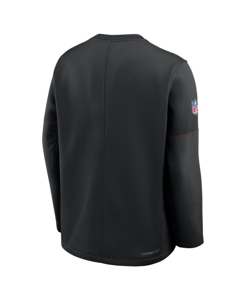 Men's Black San Francisco 49ers Sideline Coaches Team Present Midweight Therma-FIT Sweatshirt