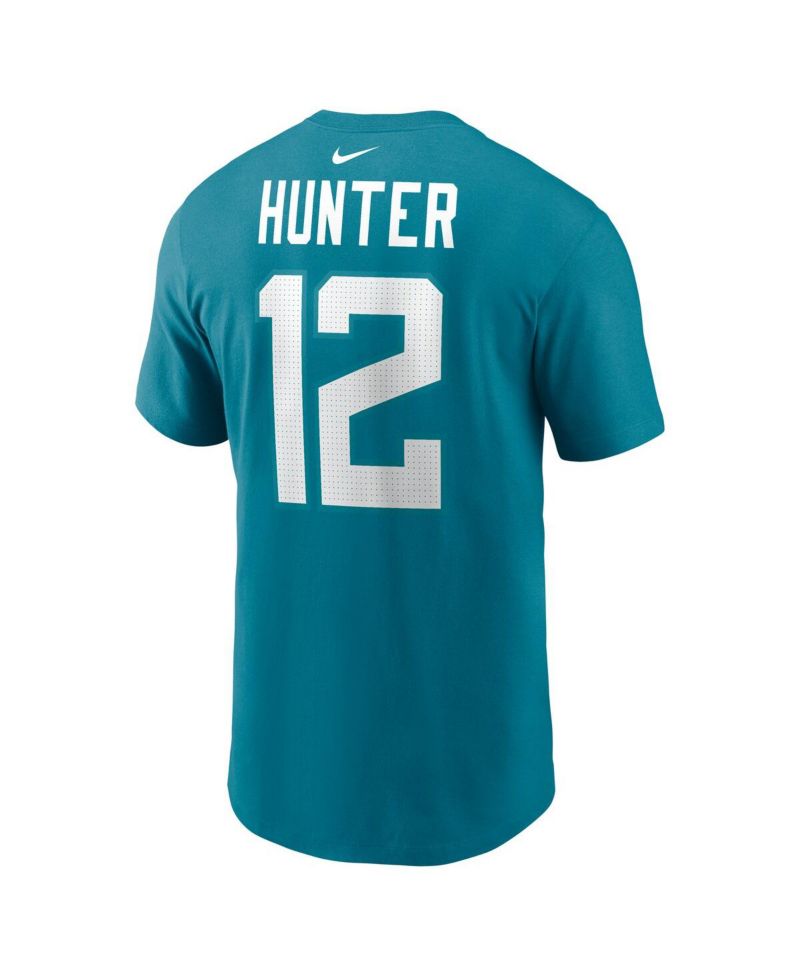 Men's Travis Hunter Teal Jacksonville Jaguars 2025 NFL Draft First Round Pick Name & Number T-Shirt