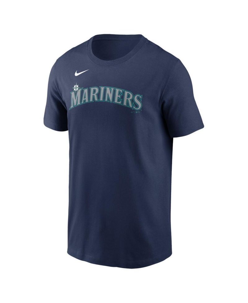 Men's Navy Seattle Mariners Fuse Wordmark T-shirt